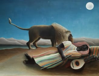 Picture The Sleeping Gypsy of Henri Rousseau